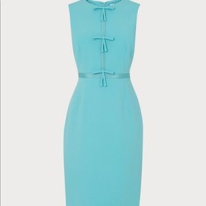 IN SEARCH OF!! LK Bennett Rosamund Pale Blue Bow Detail Occasion Dress